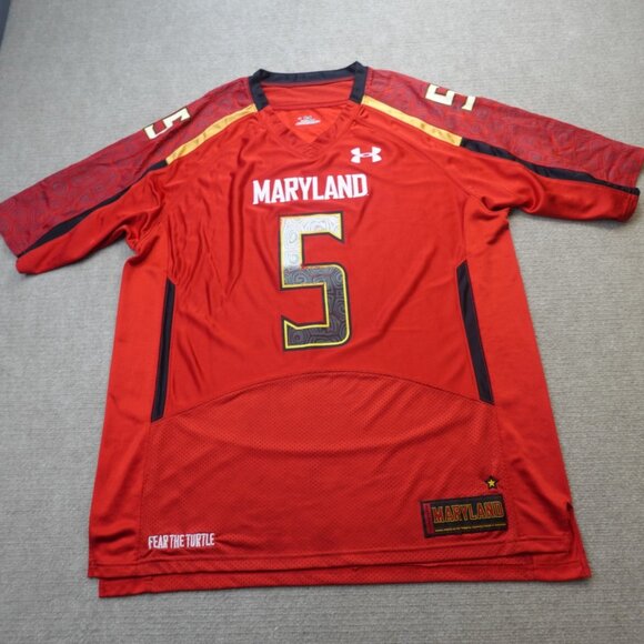 Maryland Terps Football Jersey Large Red #5 Danny O'Brien 2010 - Picture 1 of 13